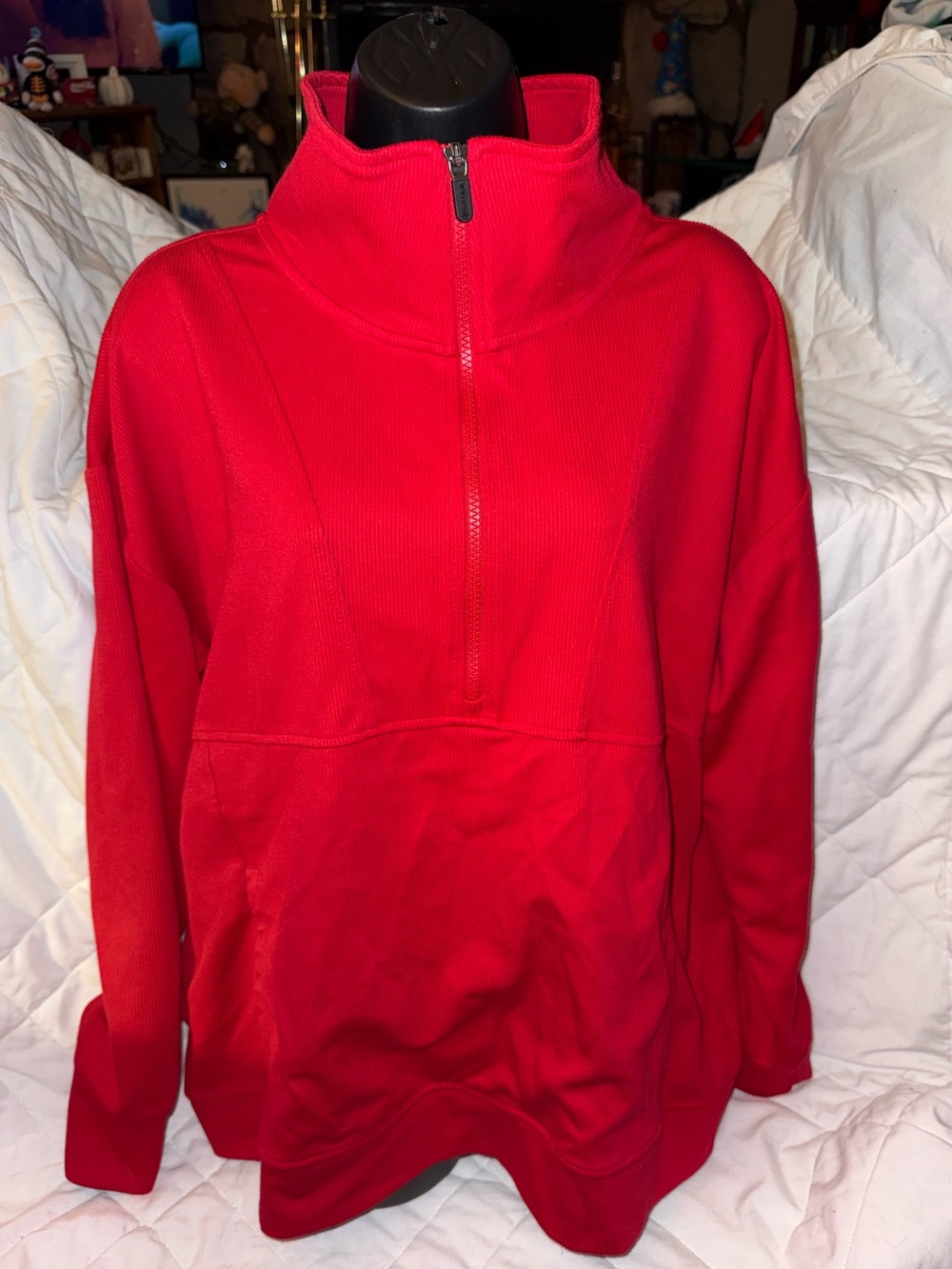 Gaiam Ribbed Quarter Zip Pullover